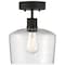 Access Lighting Port Nine Chardonnay, Chardonnay LED SemiFlush, Matte Black Finish, Seeded Glass 63147LEDDLP-MBL/SDG - alternate 3